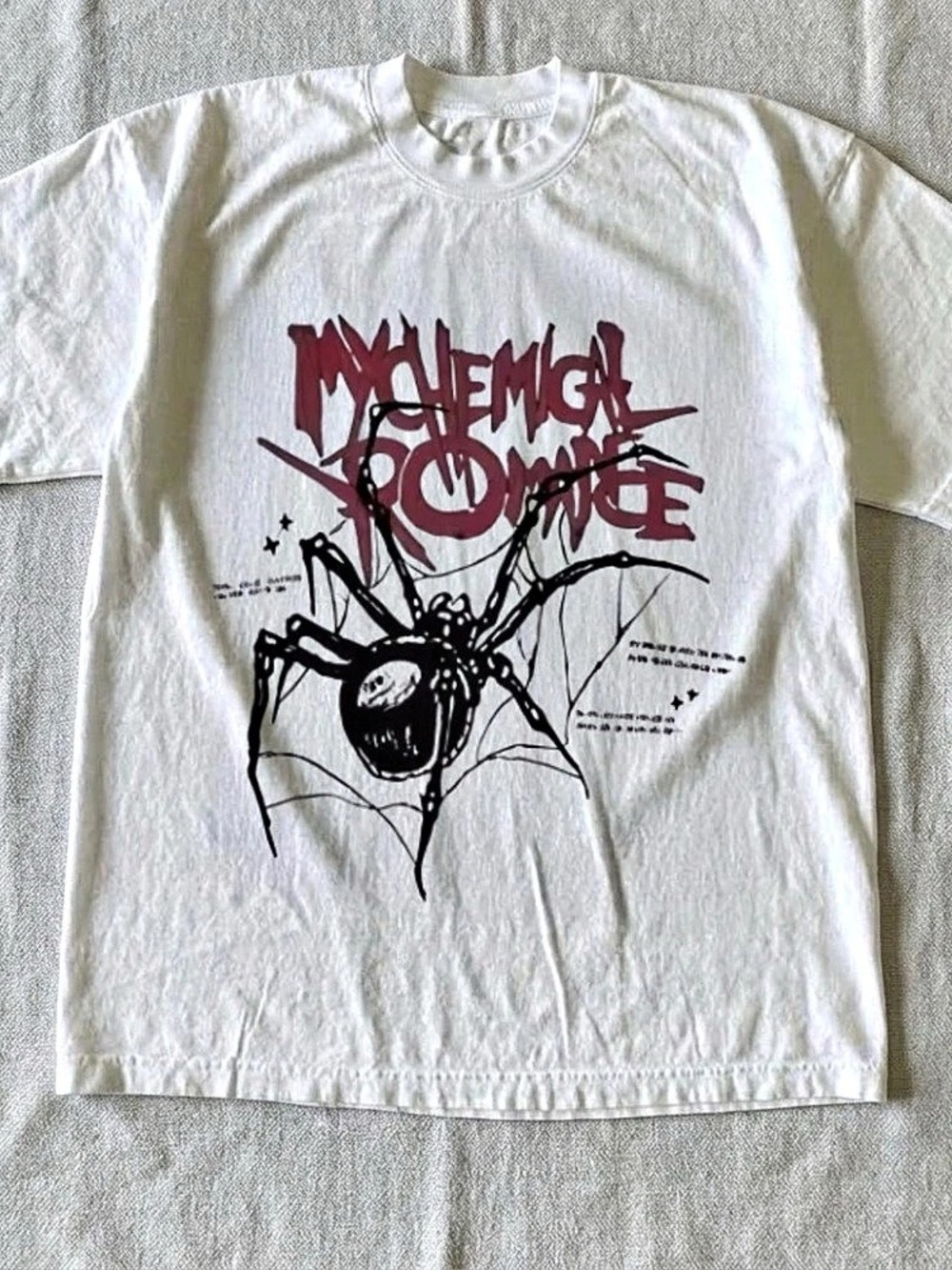 Gildan reprinted shirt, My Chemical Romance Danger Days Spider T-Shirt White